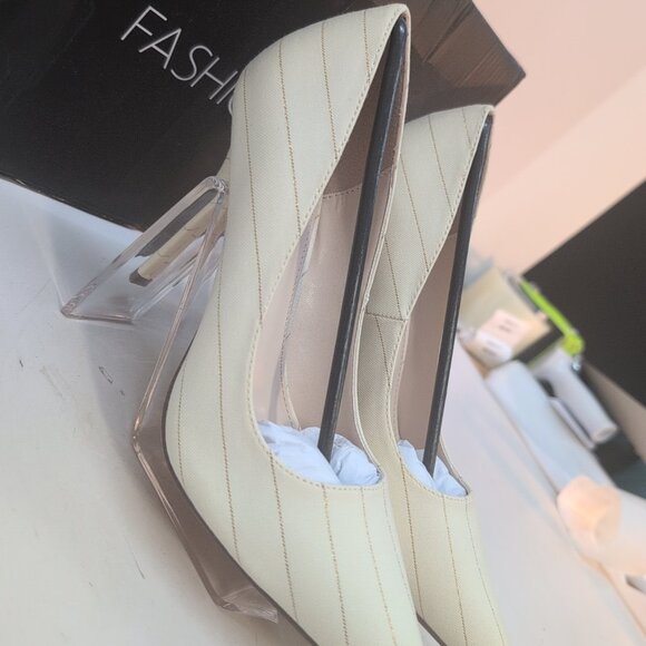 Fashion Nova Pointed Toe High Heels Women’s US 7 Nude WILMA1FN - Picture 5 of 9